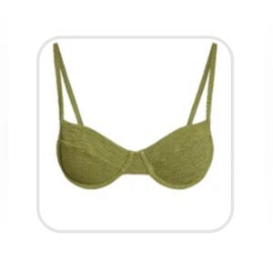 Monday Swim, vivid moss crinkle, Maui Top